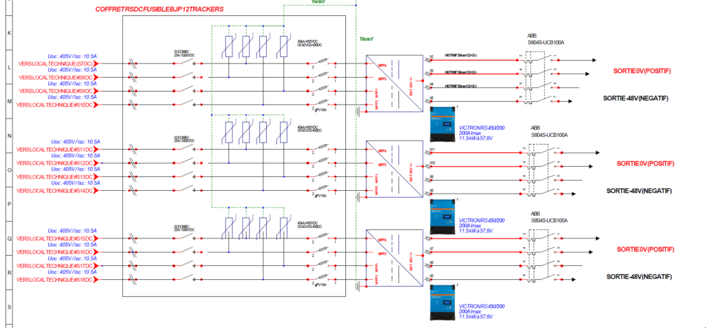 fotovoltaisk enkeltlinjediagram