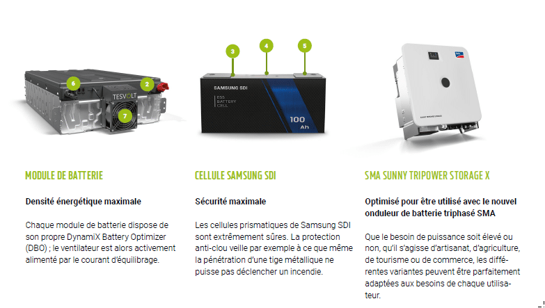 Batterie solaire tertiaire