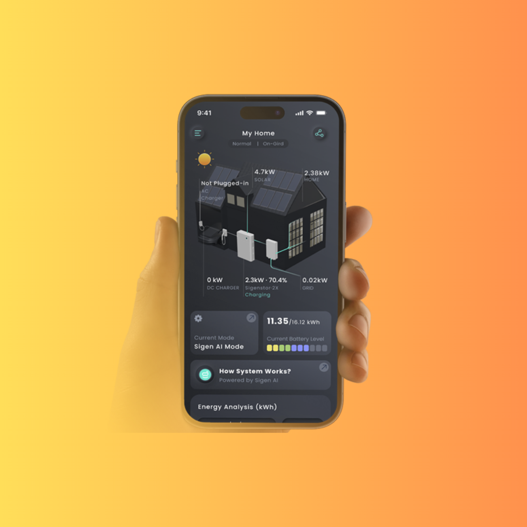 application MySigen EMS gestion énergie SIGENERGY